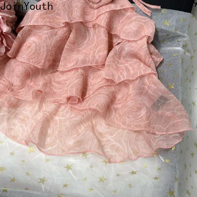 2025 Blusas Mujer De Moda Chiffon Print Blouse for Women Chic 3D Floral Loose Shirts Crop Tops Ruffles Sexy Summer Shirts 27o571