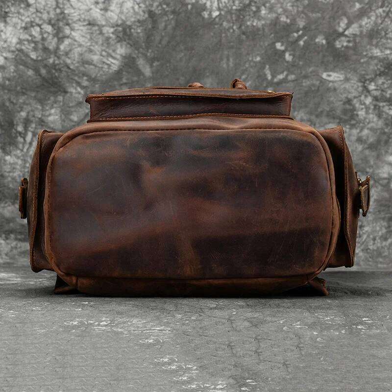2025 New Arrivals For Genuine Leather Laptop Travel Backpack 17 Inch Daypack Shoold Bag Men Male Large