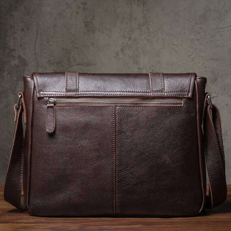 NUKA Designer Messenger Men's Genuine Leather Shoulder Retro High Quality Crossbody Bag Office Business Briefcase