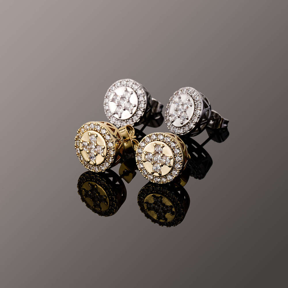 Jin Ao New Hot Shining Double Hoop Studs Same Style Simple Personality Romantic Earrings for Women