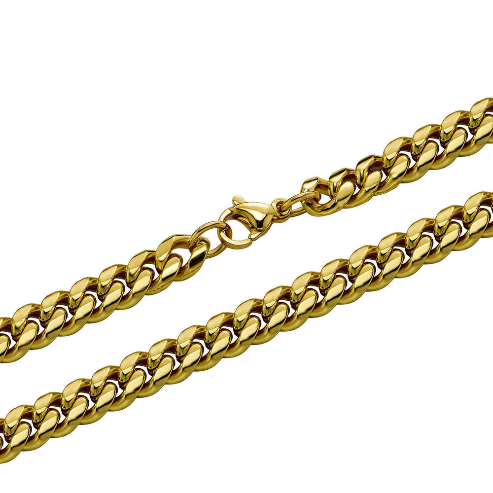 6MM Encrypted Lobster Clasp Titanium Cuban Chain for Men and Women Couples Simple Stainless Steel Hip Hop Necklace Accessories