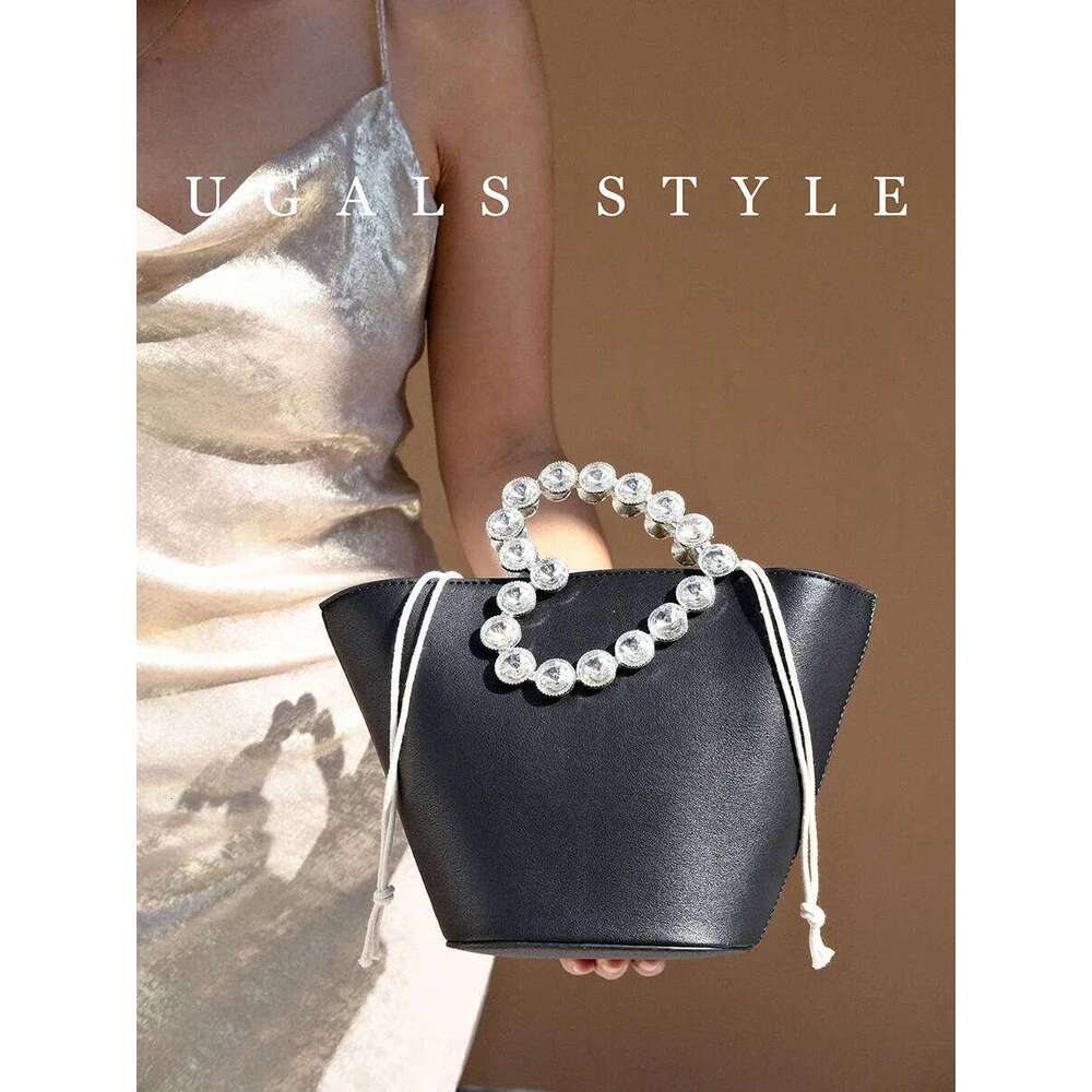 Designer Bag Women Bucket Bag Solid Leather Dia Handle Ladies Crossbody Bags Flower Shape Clutch Handbags Purses