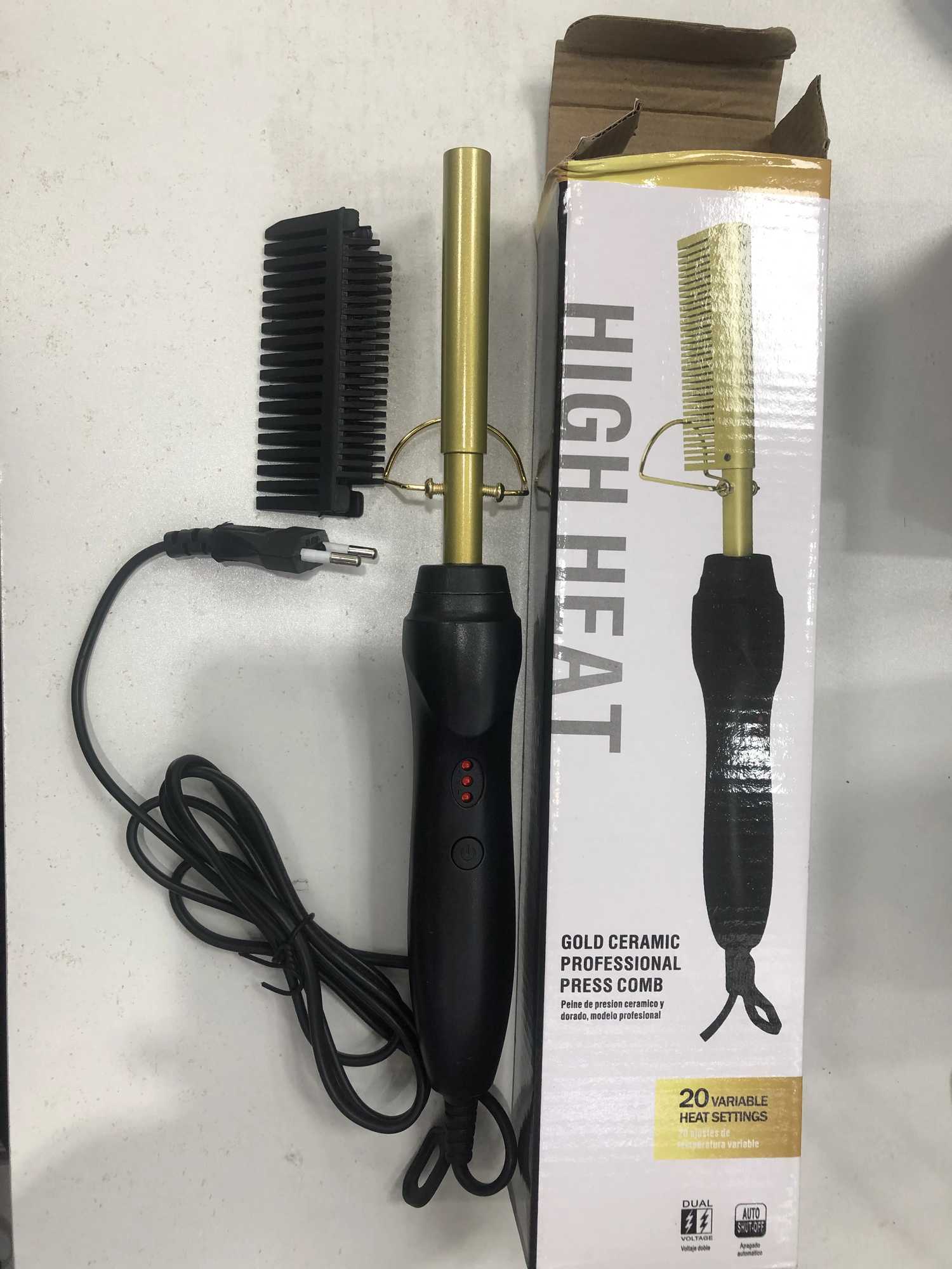 Electric Hot Heating Comb Hair Straightener Heat Pressing Combs Wet and Dry Hair Iron Straightening Brush Hair Styling ToolsXJ250621