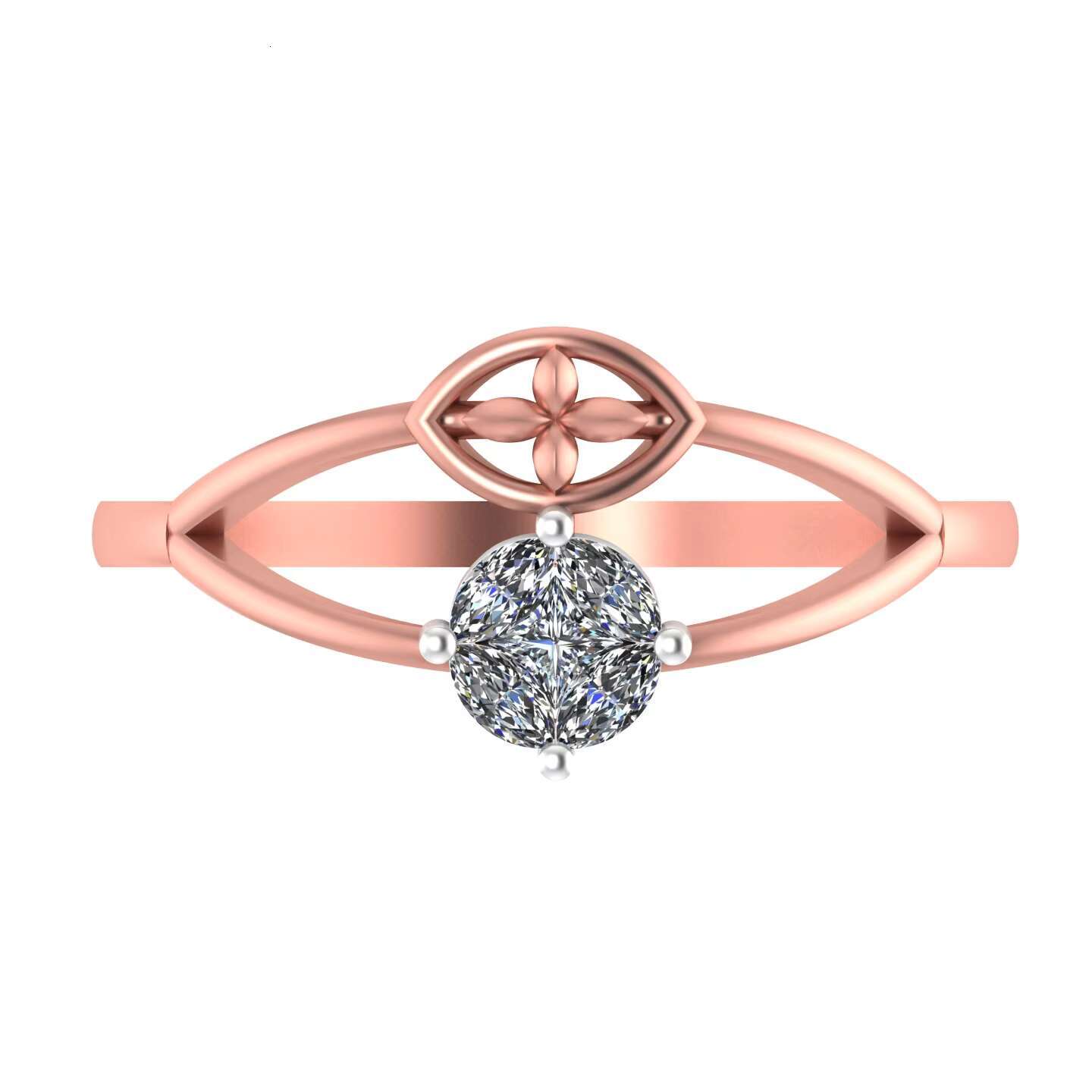 Best Premium Demand Cheap Selling Price Best High 14K Rose Gold Diamond Engagement Ring Elegant Design Anniversary