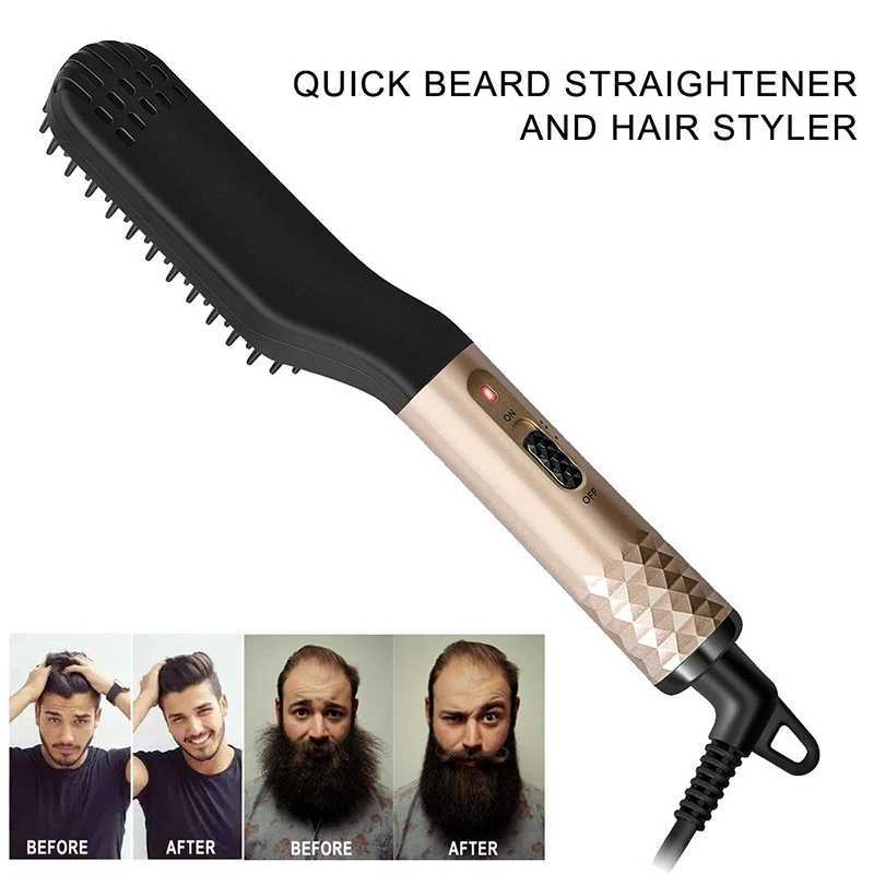 High Quality Professional Straight Hair Comb Beard Straightener Straightening Comb Fast Heating Styling ToolsXJ250621