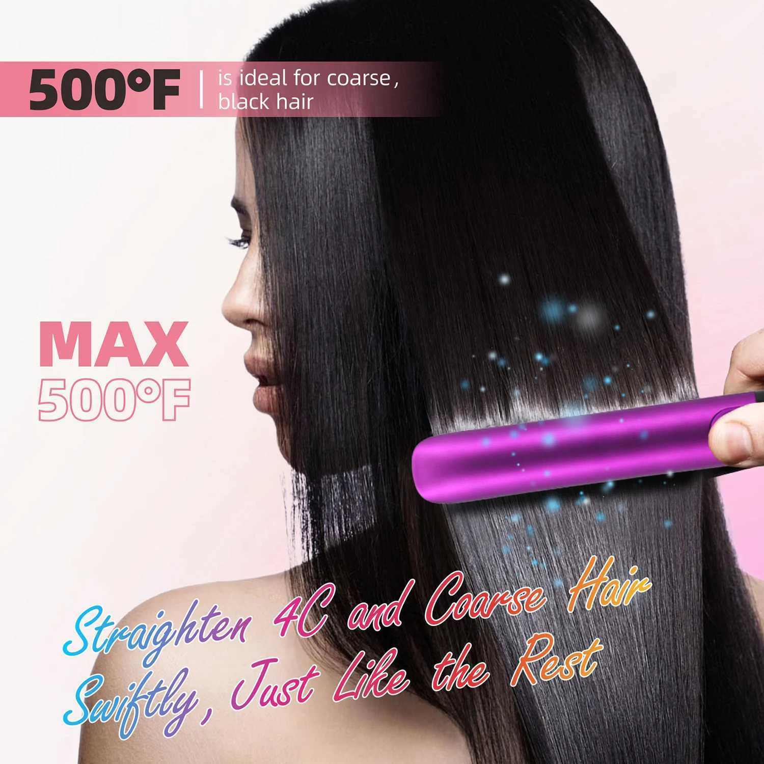 Hair Straightener Curler Plasma Keratin Treatment 500F Hair Flat Irons For Frizzy Hair Styling Tool 110-240V Dual VoltageXJ250621