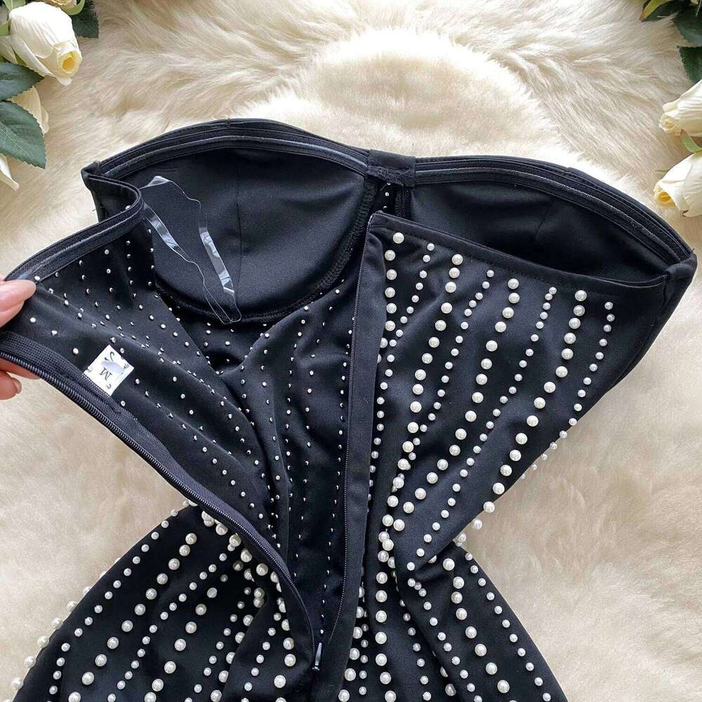Chic Elegant Tassel Beading Korean Fashion Fairy Sexy High Waist Vestidos Summer Vacation Ceremony Dresses