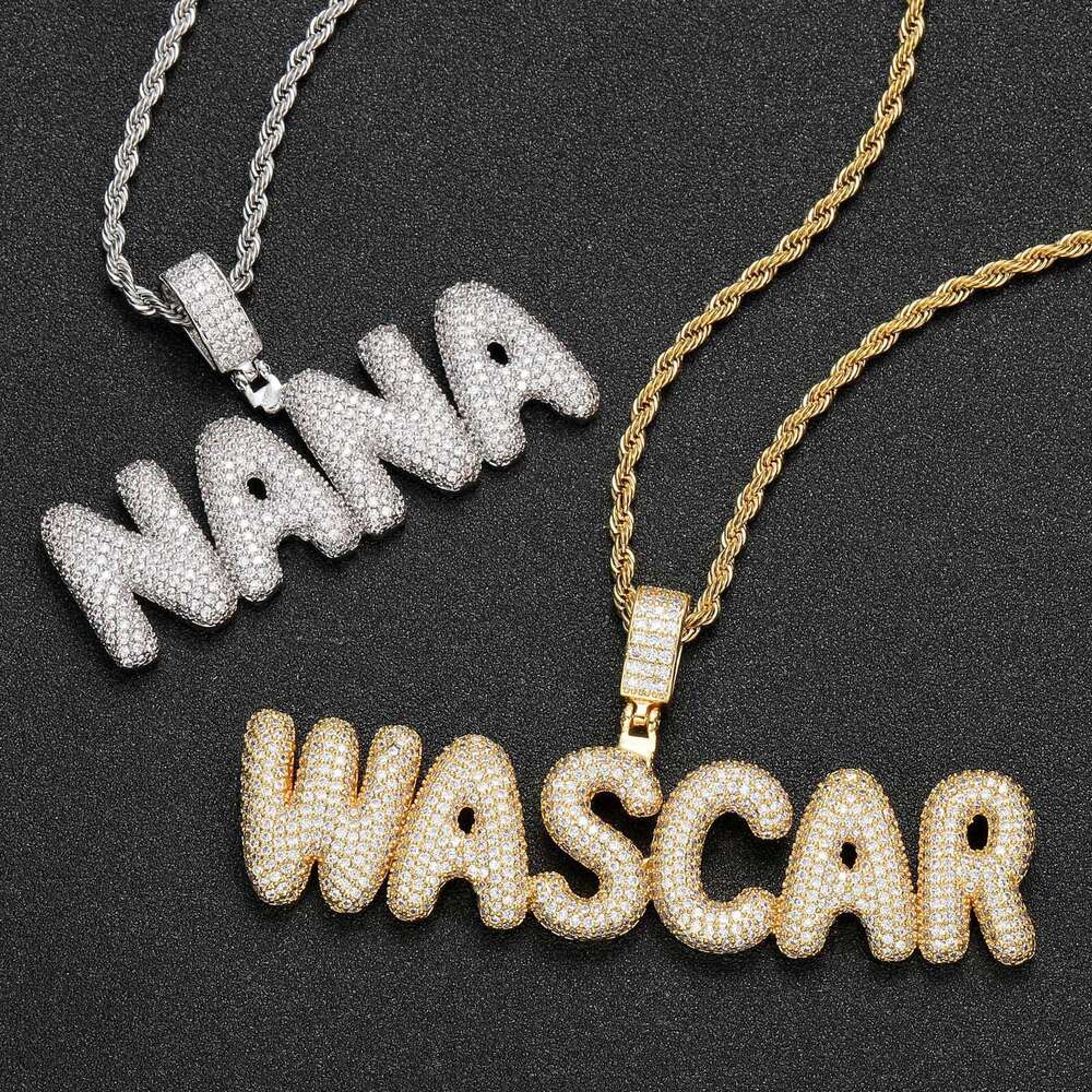 Small English Letter Hip-Hop Pendant Zircon Trendy Brand Personality Creative Splicing Free Combination Necklace a519