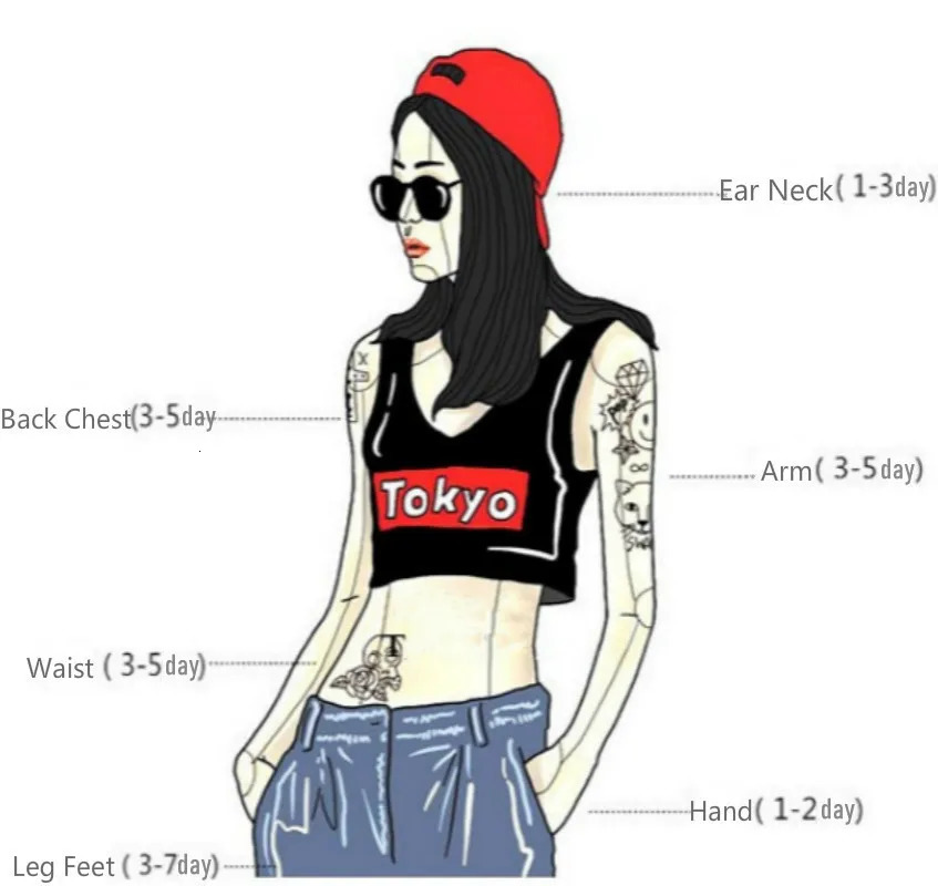 Anime Kimetsu No Yaiba Temporary Tattoos Cartoon Cosplay Transfer Tattoo Body Art Waterproof Tatoo Sticker for Woman Men 250619