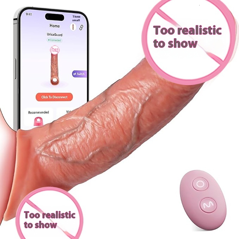 Adult Products Couple's Fun Toys Silicone Electric Realistic Male Wearable Dildo Delay Sleeve