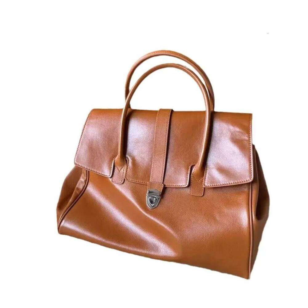 Women's Trendy High-End Feel Casual Vintage Handbag Large Capacity Commuter Tote Bag For Office Use