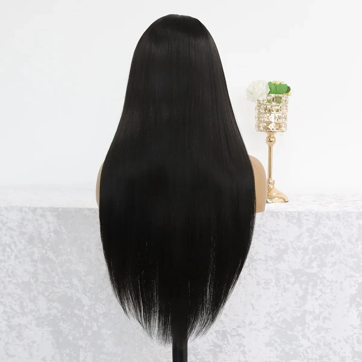 44 Inches 13x4 13x6 HD Transparent Bone Straight Lace Front Wigs 250 Density Brazilian Human Hair Wigs For Black Women Synthetic Front wigs