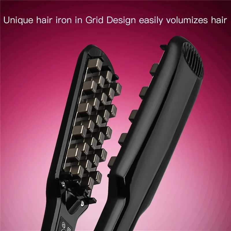 Multifunctional Professional Fluffy Iron Hair Straightener Ceramic Styling Crimping Perm Pliers Volumizing Hair StraightenerXJ250621