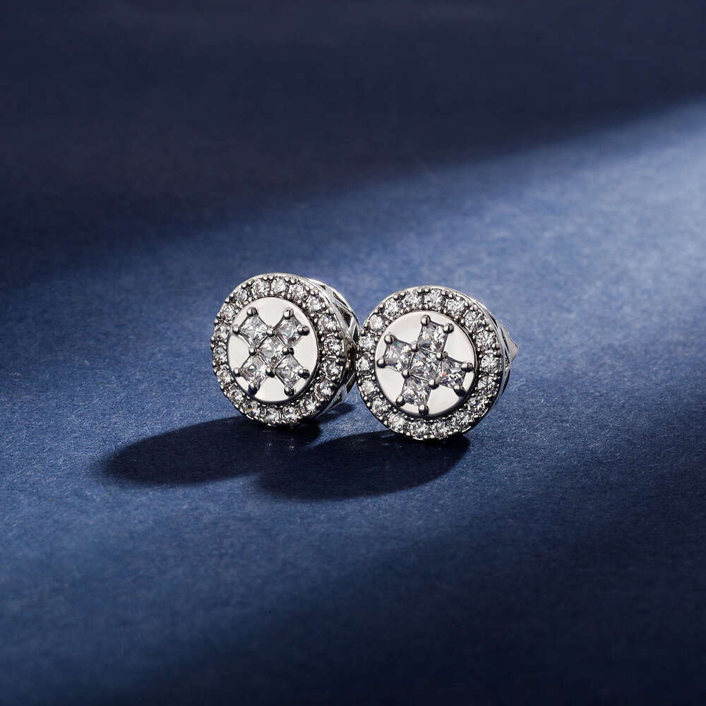 Jin Ao New Hot Shining Double Hoop Studs Same Style Simple Personality Romantic Earrings for Women