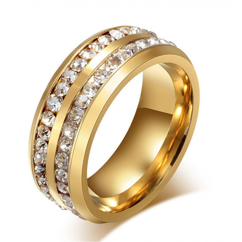 Princess Cut Cubic Zirconia Couple Rings Stainless Steel We