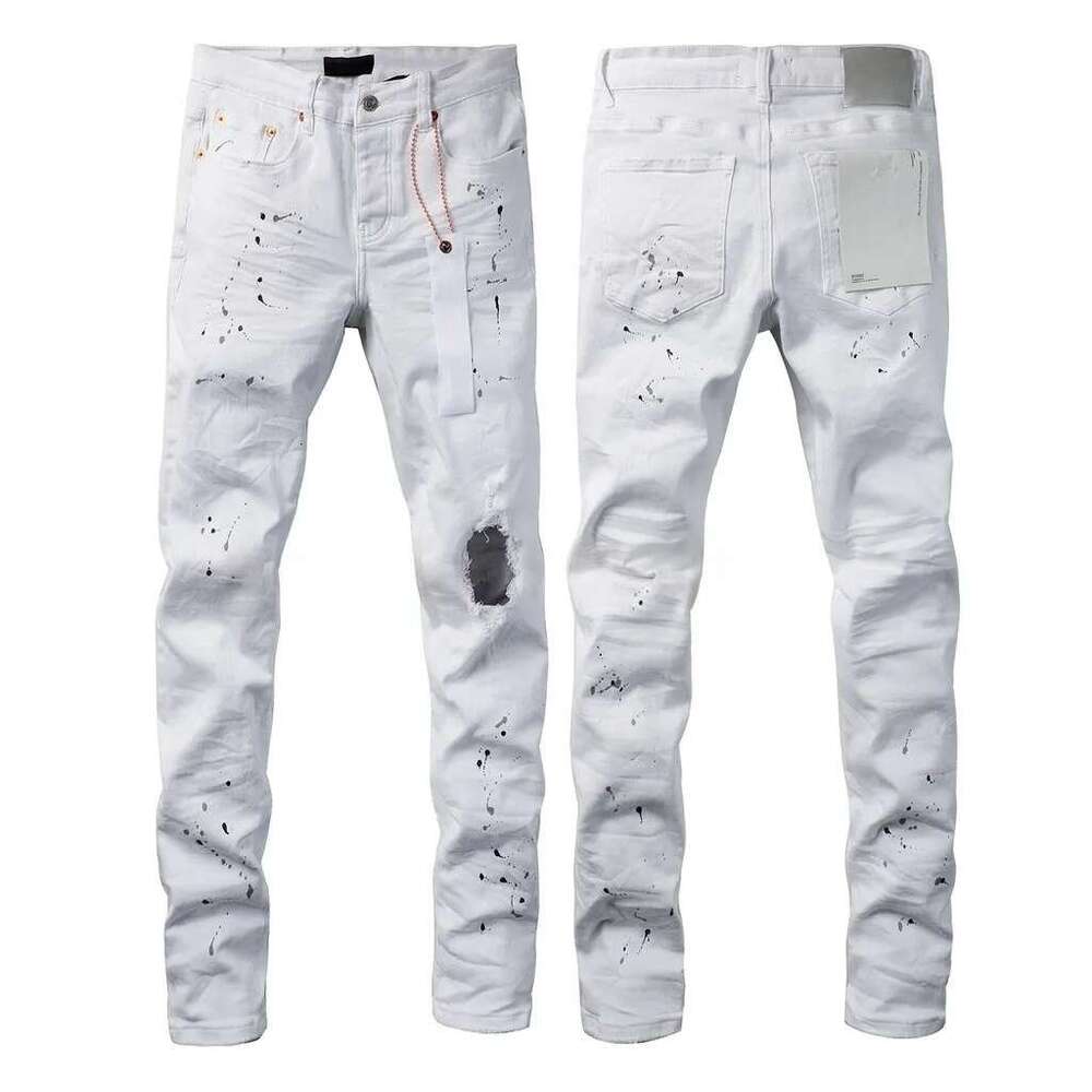 Jean Mens Purples jeans Trousers for mens Denim Designer Jeans Men Black Pants High-end Quality mens designer jean black pencil pants hole casual skin
