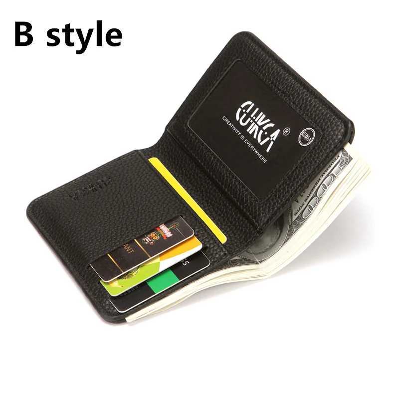 Classical Cowhide Leather Mens Wallets ID Holders Short Coin Purses Money Bag Clip Driver License Cover Z250621