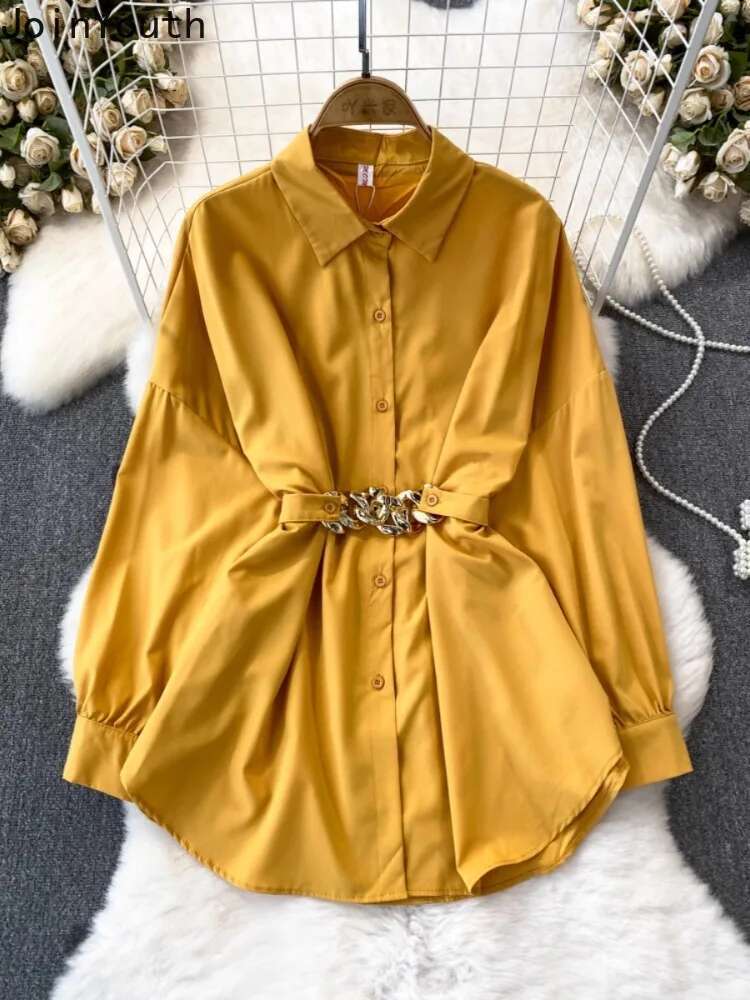 White Blouses Womens Clothing Long Sleeve Slim Waist Vintage Shirts 2025 Blusas Mujer De Moda Loose Fashion Korean Summer Tops