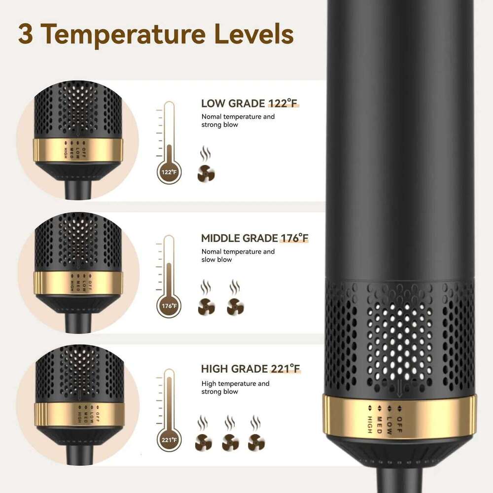 5 In 1 Multi Hair Styler Professional Blow Dryer For Curling Volumizing Straightening Hot Air Brush
