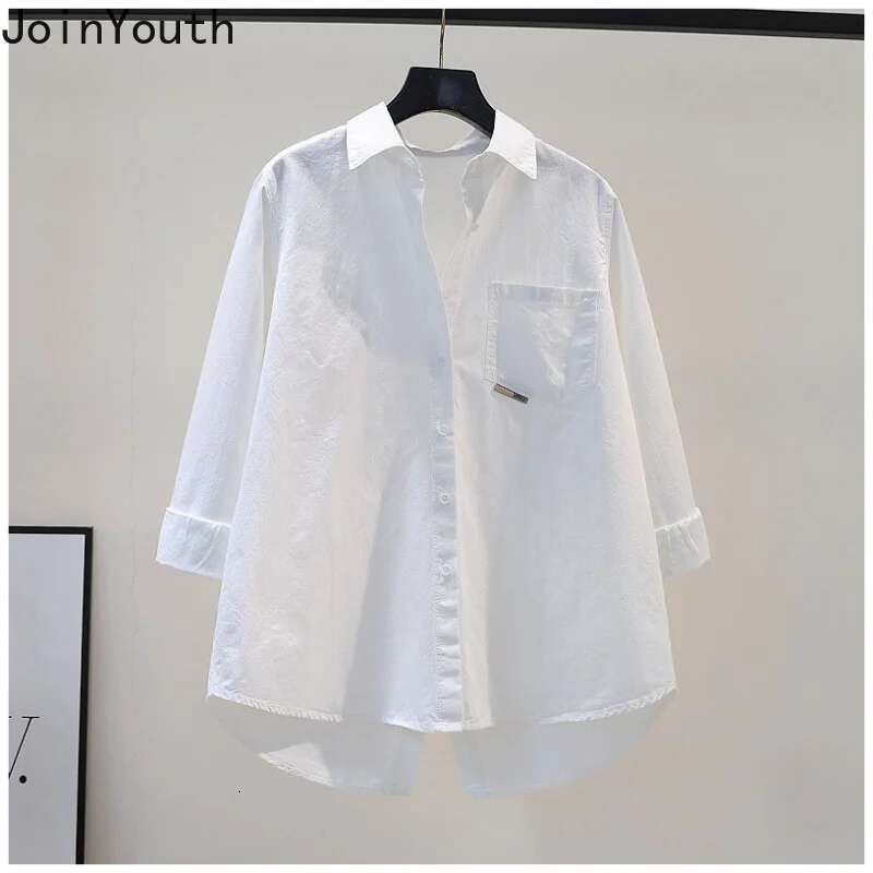 Korean Blouse Women Long Sleeve Loose Split Shirts Fashion Casual Irregular Blouses Oversized Tops 2025 Blusas Mujer De Moda