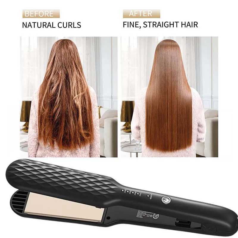 Professional Negative Ion Hair Styling 4 Speed Hair Straightener 2 In 1 Fast Heating Ceramic Flat Iron Hair StraighteningXJ250621
