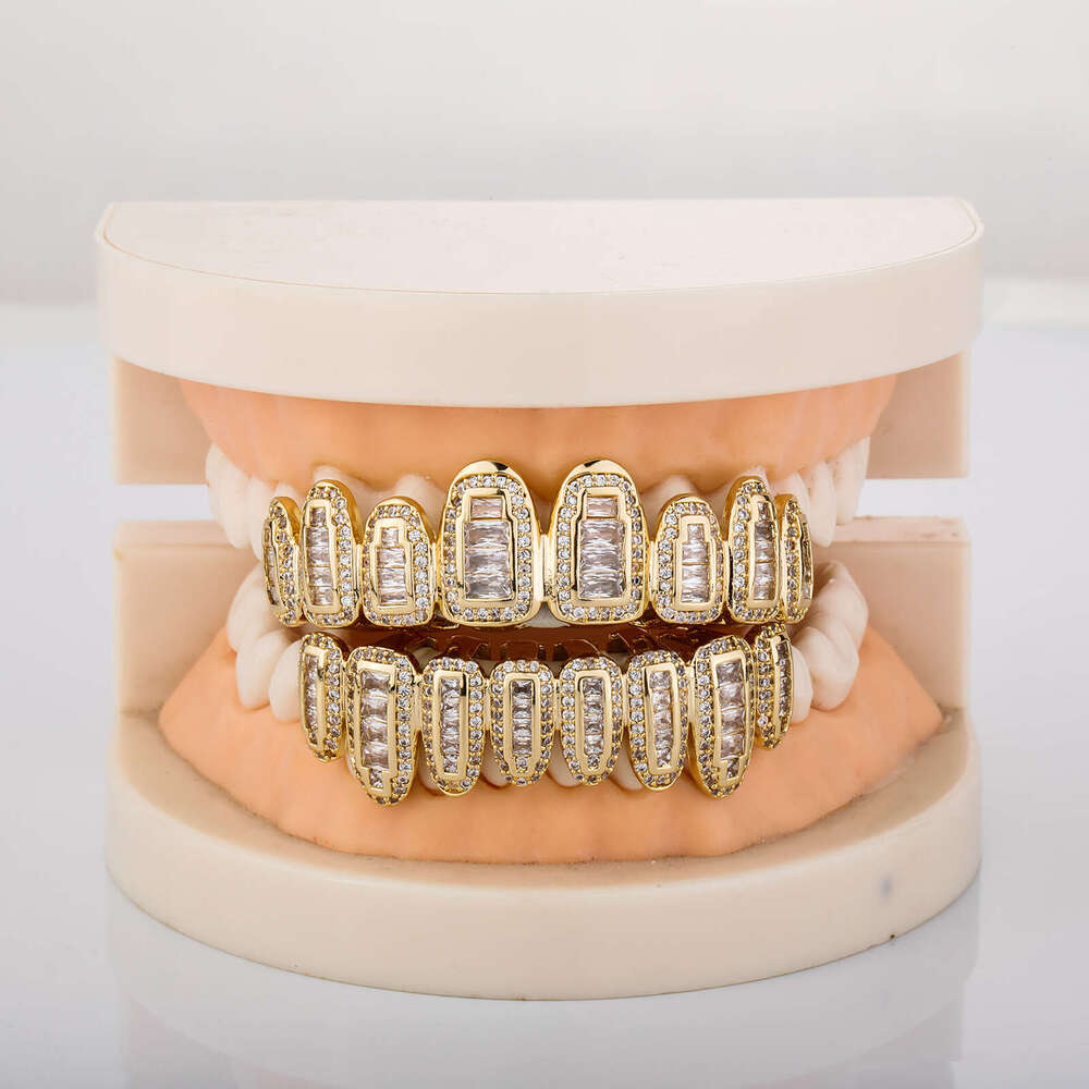Jin Ao Hip-Hop Decorative Micro Paved Zircon Fang Set Braces Rap Trendy Fashion Accessories