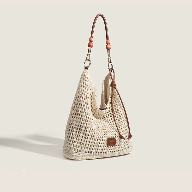 Shanxia Nanfeng Woven for Women, Beach Vacation Style, Imitation Rattan Tote Bag, Large Capacity Yarn Straw Bag