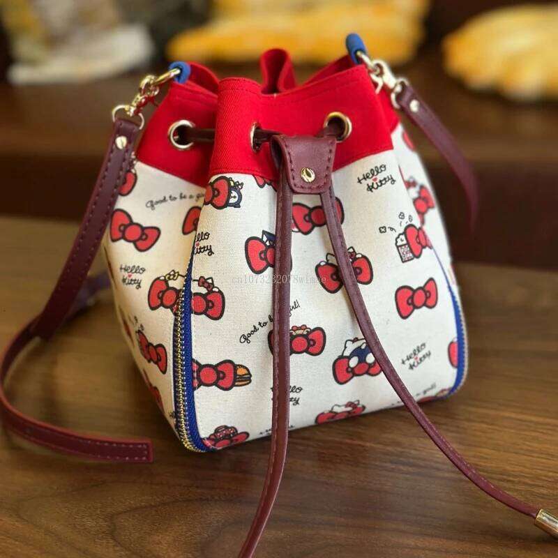 luxury bag Tote Bag Drawstring Bucket Women Cute Cartoon Letter Printed Nylon Shoulder Bags Casual Fashion Large Capacity