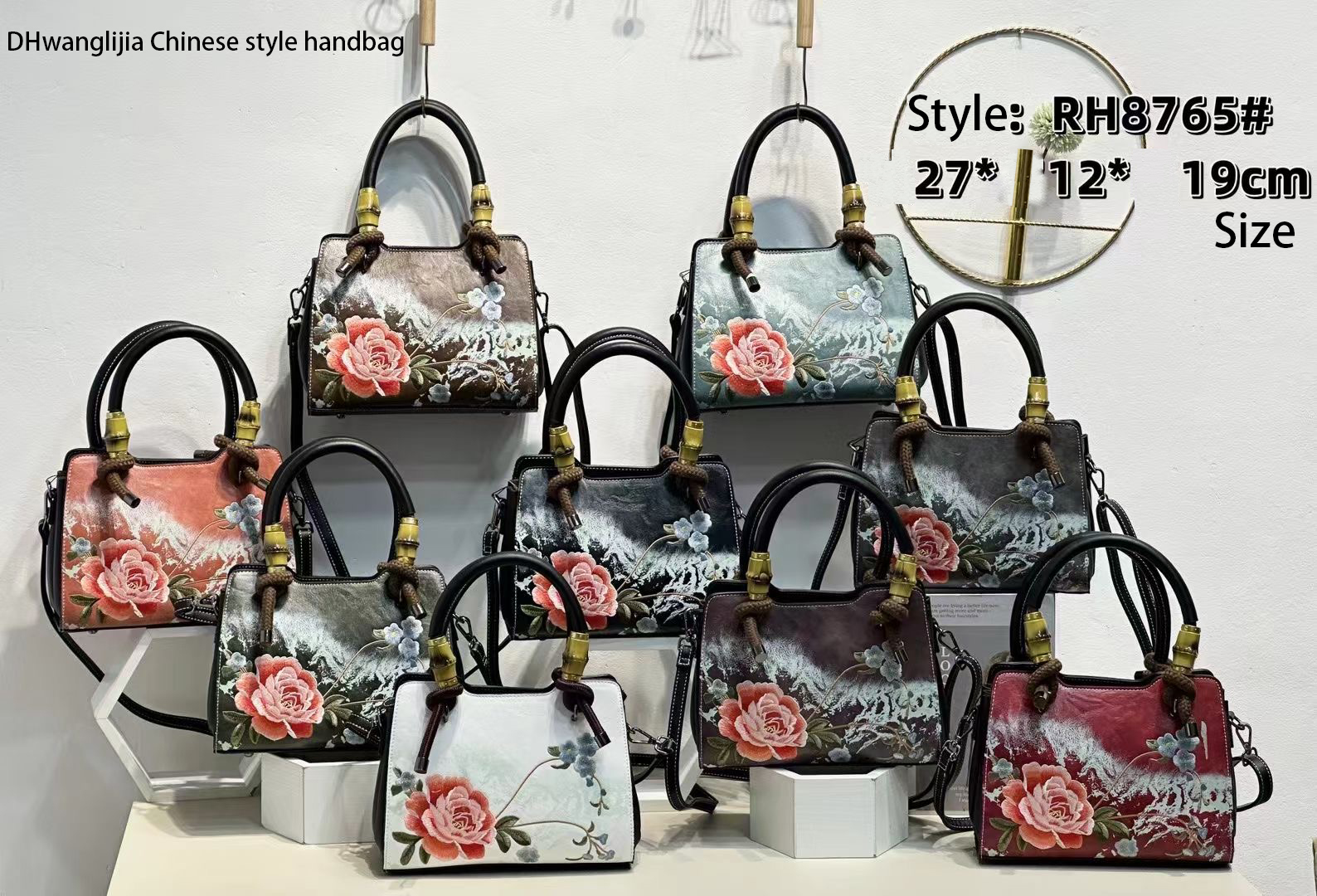 8928 Chinese Floral - Embroidered Handbags designer bag Support customization