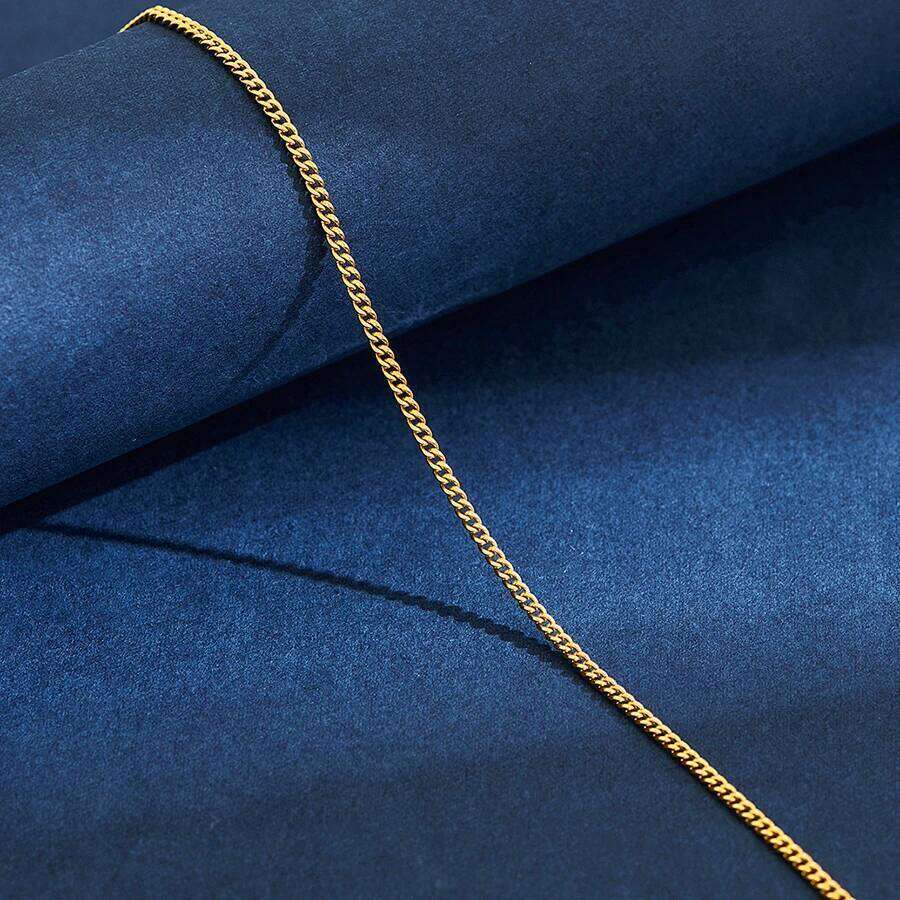 2mm Wide Stainless Steel Link Chain Necklace for Men Women Sier and Gold Color Available Length 14"-30" Good quality