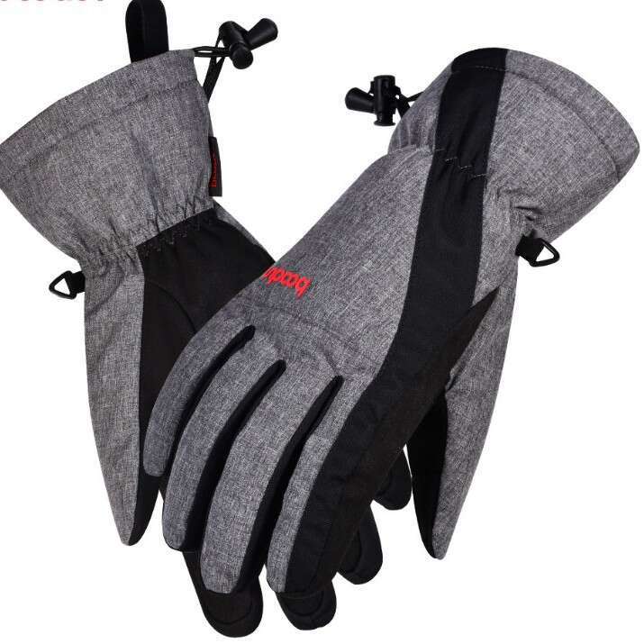 Five-finger ski gloves windproof waterproof palm silicone finger touch screen gloves