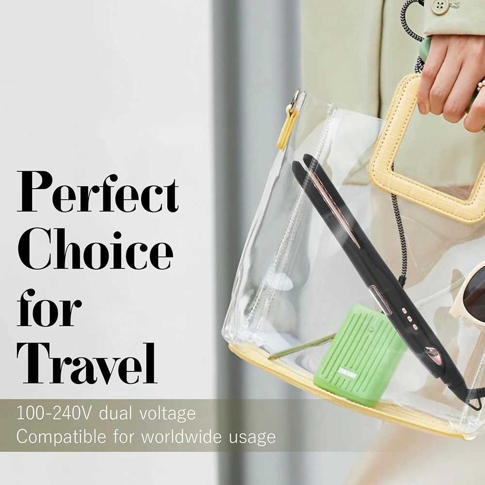Mini Hair Straightener Curler Titanium Thin Plate Pencil Flat Iron For Short Hair Beard Pixie Cut Salon Styling Tool 100-240VXJ250621