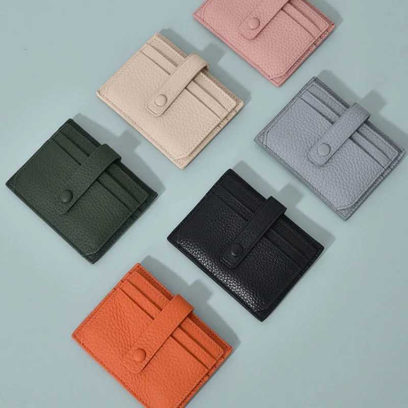 Ultra-Thin Card Bag Leather Holder Women Men Slim Wallet Small Coin Purse Bank ID Card Case Package Pouch Card Cover Z250621