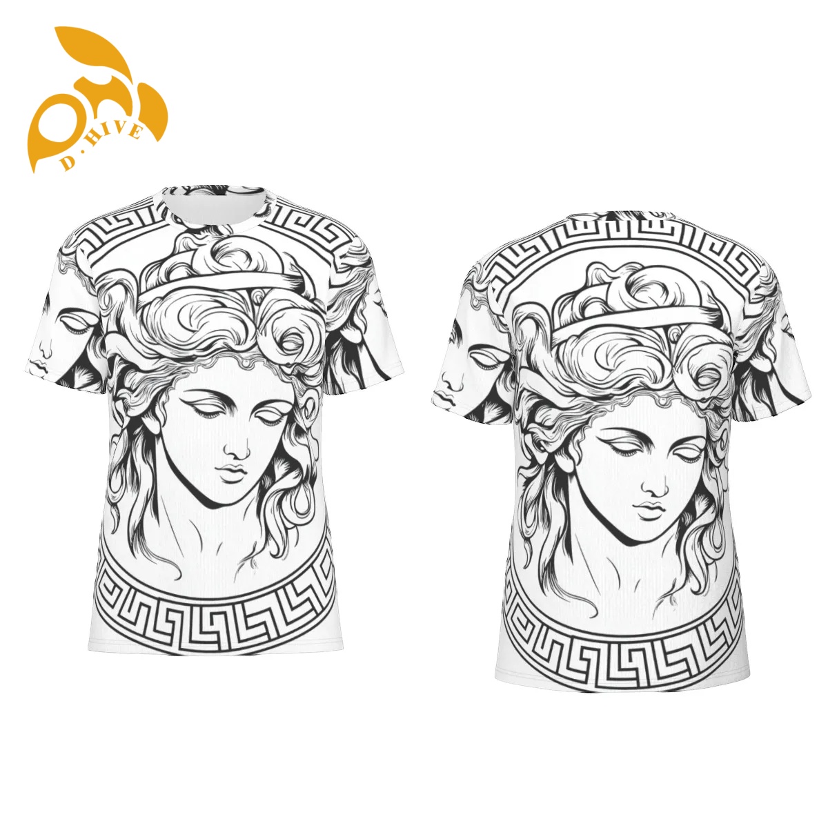 free shipping of customized fashionable All-Over Print Men's O-Neck T-Shirt | 190GSM Cotton | Birdseye with exquisite Round neck comfortable adap