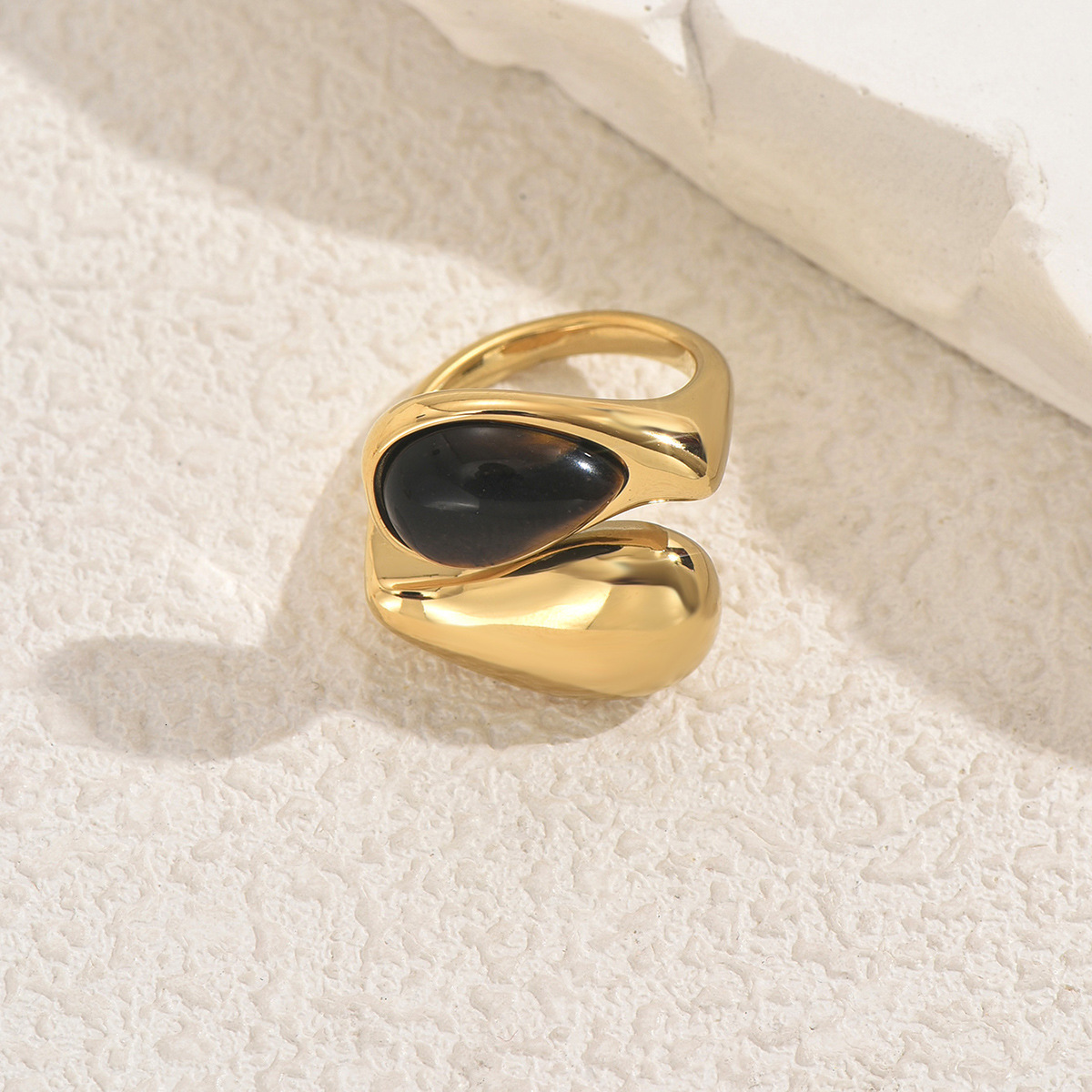Inlaid Pearl Design Open Versatile High-End Sense Ring