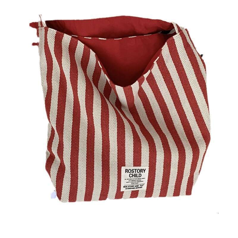 Striped Capacity for Women designer bag Summer 2024 New Korean Style Casual Tote College Shopping Large Bag
