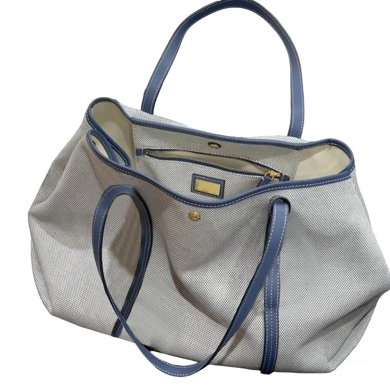Free shipping designer bag 2025 Spring Summer New Casual Versatile Canvas Tote Bag Large Capacity Commuter Mommy Bag Women Bag Personality Trend