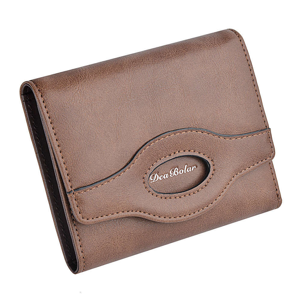 Hot Selling Short Men's Buckle Multi-Card Slot Casual Coin Purse Leather Wallet