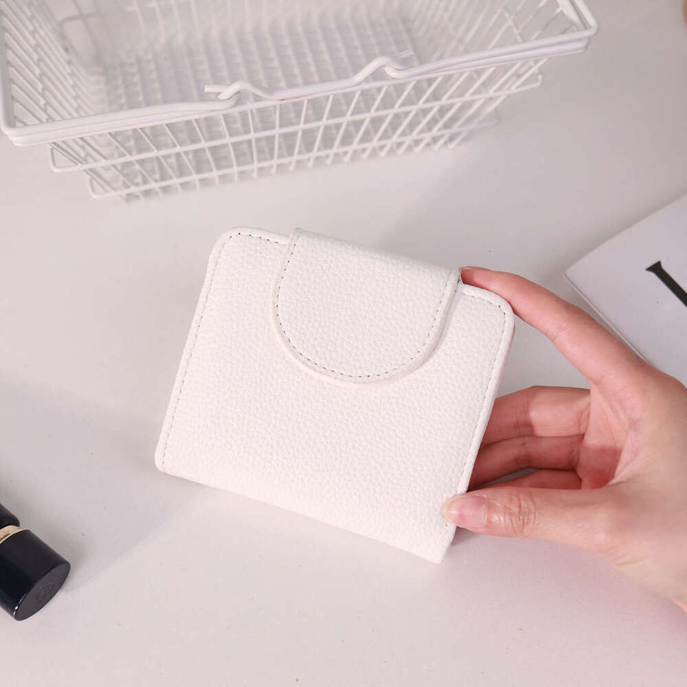 Hot Selling New Short Wallet INS Women High-end Multi-functional Solid Color 70% off Small Card Holder