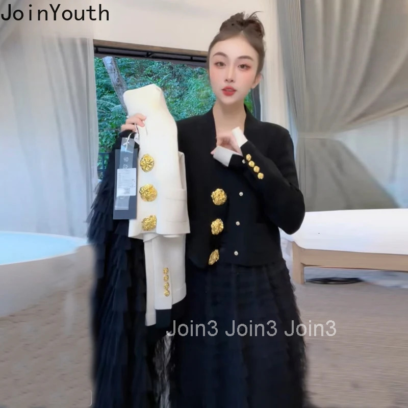 Temperament Pull Femme Korean Knitwear Sweater Coat 2025 Ropa Mujer Fashion Vintage Sueter Mujer Tunic Knitted Cropped Cardigan