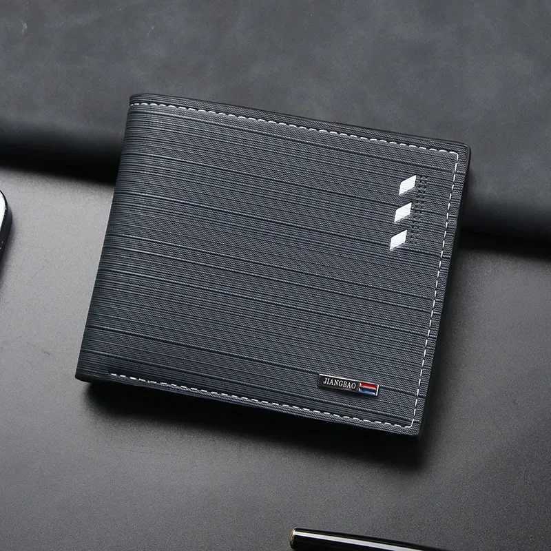 2025 Men Short Bifold PU Leather Wallet Credit ID Card Holder Large Capacity Purse Masculina Premium Wallet with Coin Bag Zipper Z250621