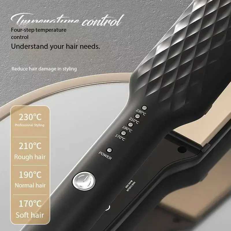 Professional Negative Ion Hair Styling 4 Speed Hair Straightener 2 In 1 Fast Heating Ceramic Flat Iron Hair StraighteningXJ250621
