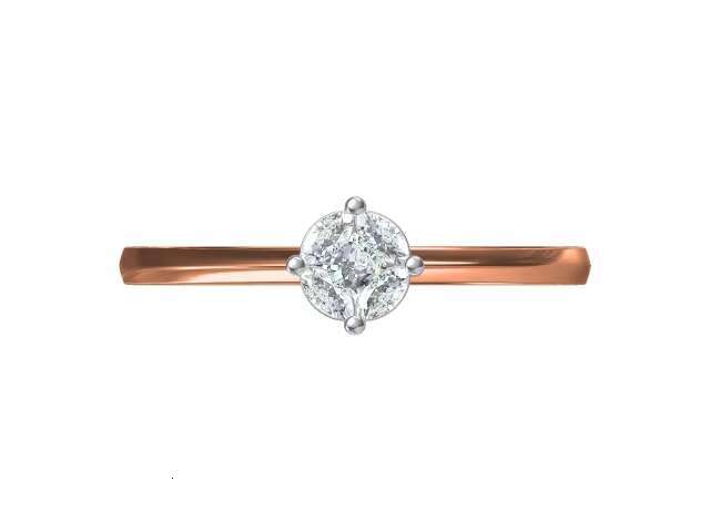Premium Quality Wholesale Cheap Price Best Selling High 14K Rose Gold Plated Diamond Engagement Ring Elegant Design Anniversary