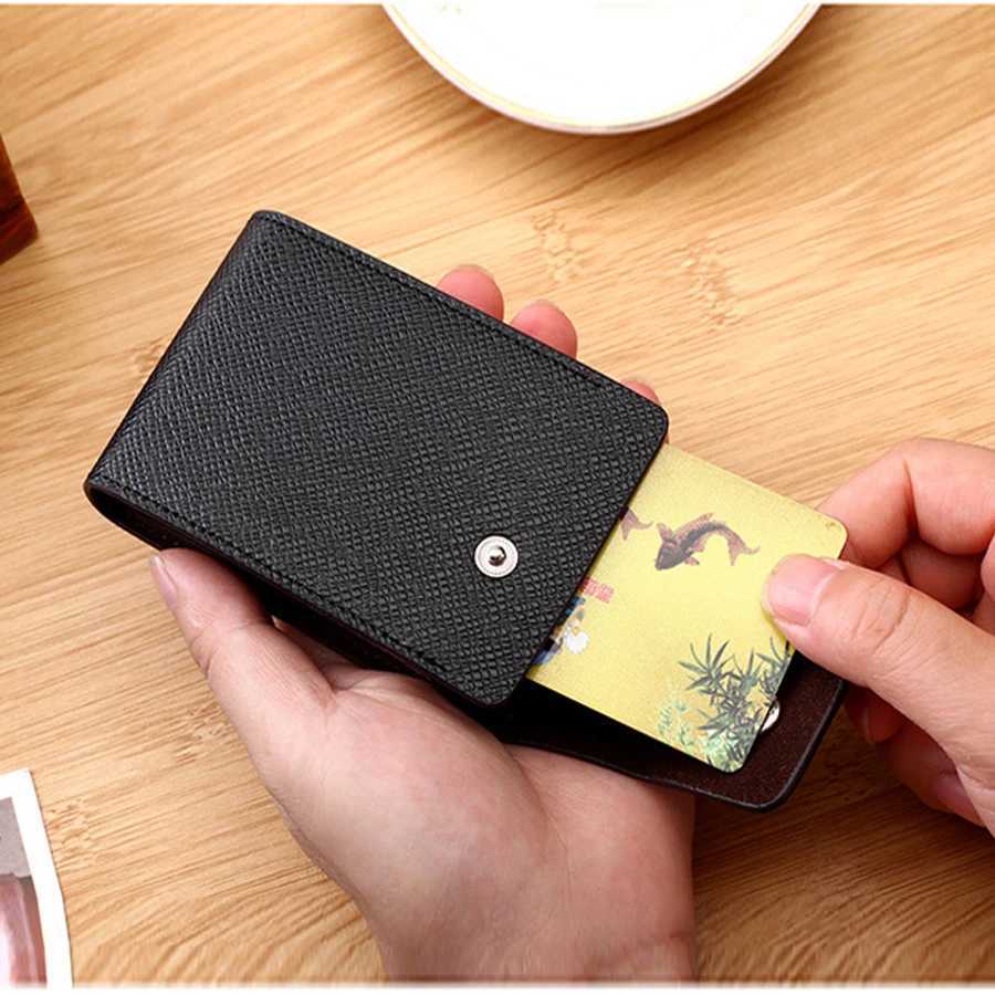 TANGYUE Men Holder Leather Purse for Cards Case Wallet for Credit ID Bank Card Holder Women Cardholder and Coins Z250621