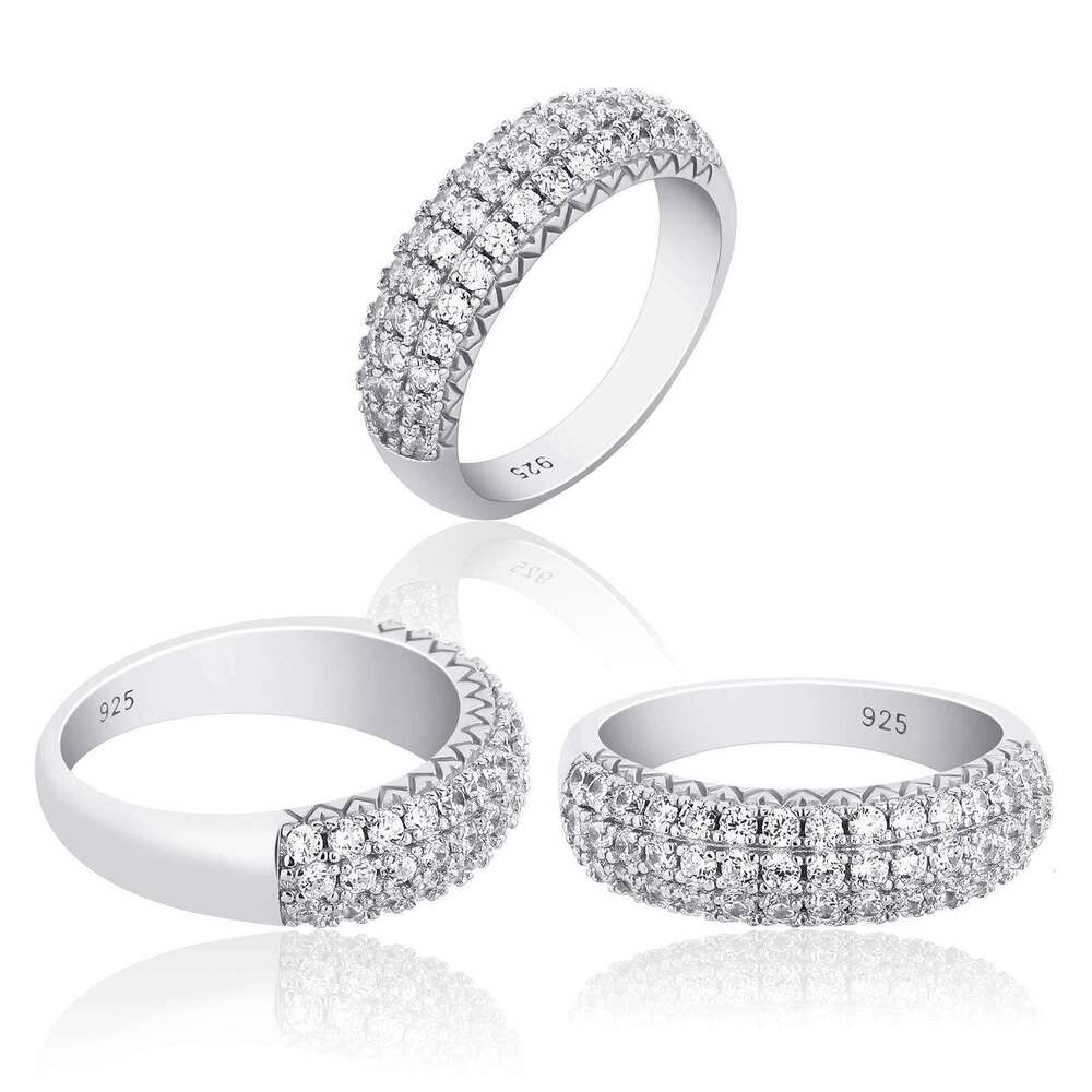 Ins Full Diamond Texture Silver Fashion Starry Sky Ring Gold Australia