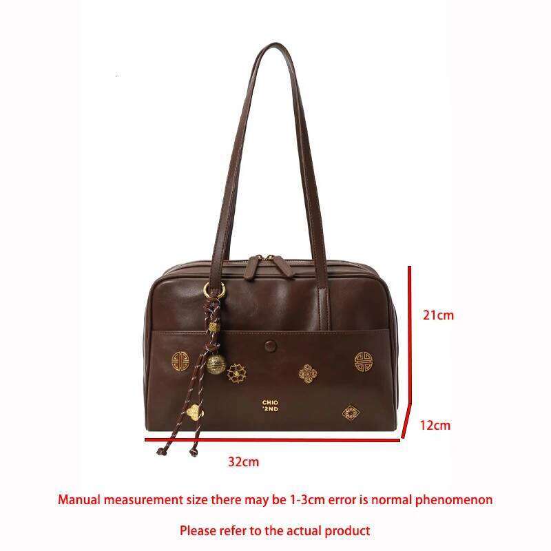 Designer PU Leather Women's Shoulder Bag Retro Metal Flower Purses And Pillow Boston Bowling Handbag