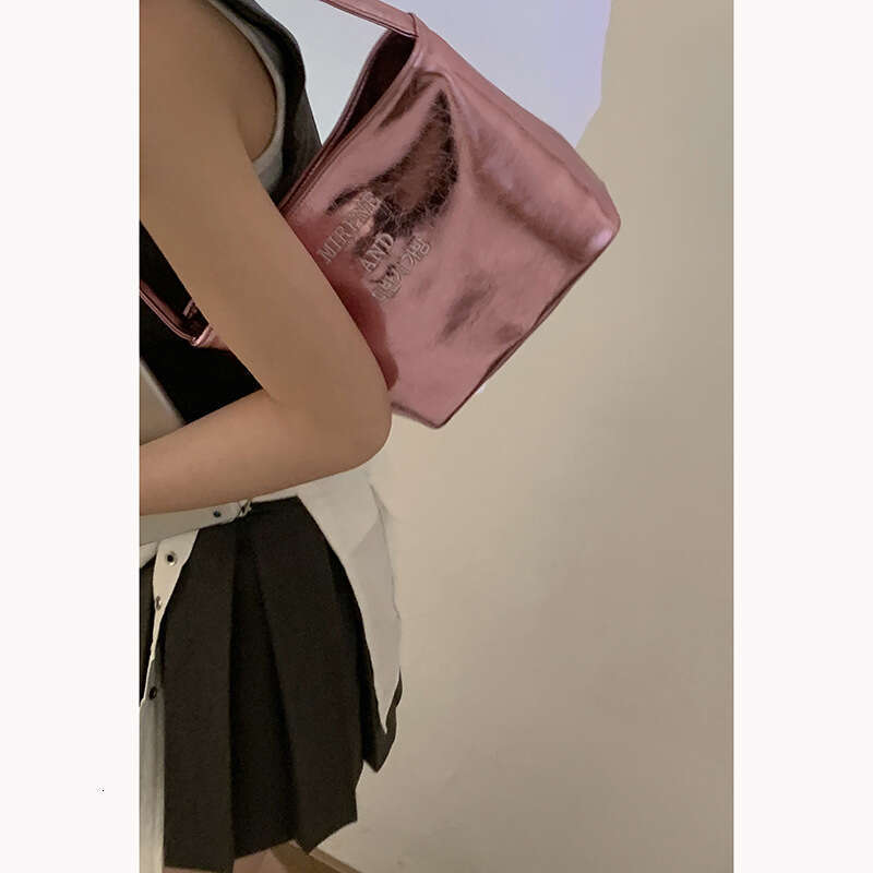 designer bag Fashion Silver Women's Underarm 2024 New Simple Bucket Niche Texture Shoulder Bag