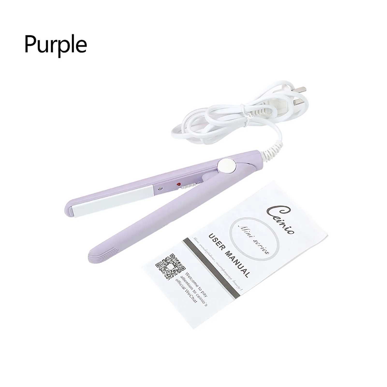 2 in 1 Mini Hair Straightener Ceramic Plate Beauty Flat Iron Heating Curler Hair Straightener Mini Flat IronXJ250621