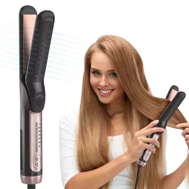 Hair Straightener Quick Portable Hair Styling Ptc Heating Led Light Display 2 In 1 Mini Air Styling Flat Iron StraightenerXJ250621