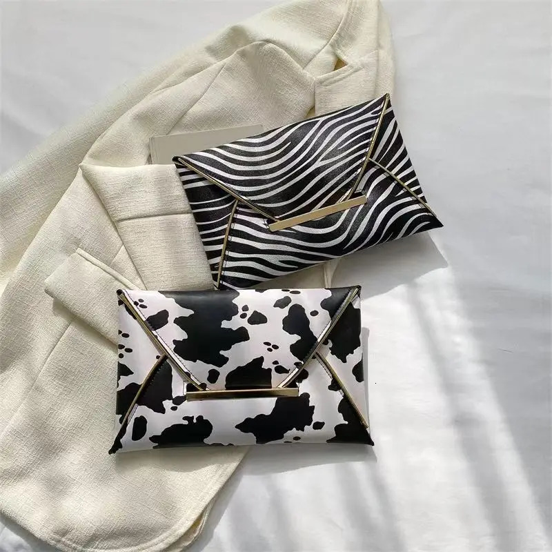Fashion Women Leopard Zebra Cow Print Clutch Soft PU Leather Purses Female Large Capacity Envelope Bags Ladies Evening Party Bag 250617
